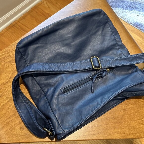 Scarleton Purse Handbag Satchel Shoulder Crossbody Blue Pockets Zipper - Picture 12 of 12